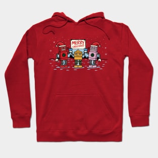 Merry Christmas - Stupid Cute Robots #3 Hoodie